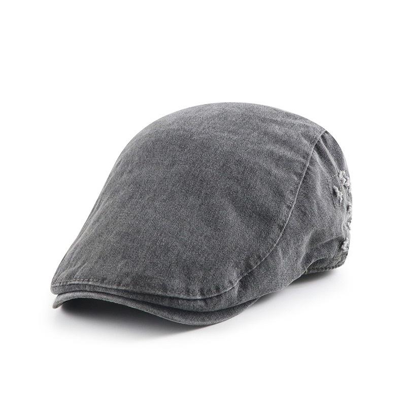 

Vintage-style baseball cap with distressed and ripped details – a minimalist, versatile cap for men and women 57CM темно-серого