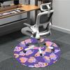 1pc Fish Pattern Office Round Rug, Non-slip, Soft and Durable Office Rug for Interior Decoration, Perfect for Office, Beautiful Decoration yy260323032