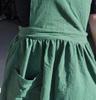 Korean-Japanese Academy Style Barista Apron: Pure Cotton Artistic Workwear for Restaurant & Florist Staff