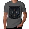 Woke Like a Panther  Big Cat Portrait with Unisexdala Background TShirt Big Size Short Sleeve Casual Top