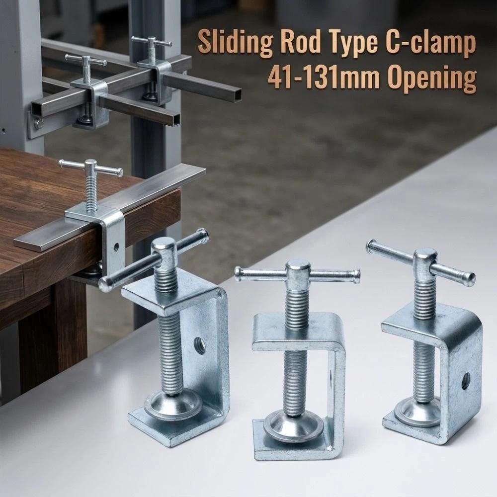 Adjustable Square Clamp Zinc Plating Fixed Holder Clip Professional C-clamp Hardware Fasteners