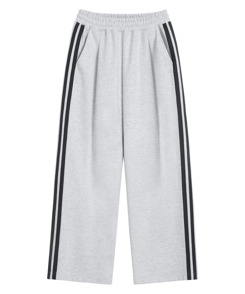 BRENSON Line Track One-Pleat Wide Sweatpants ( 4 Colors )