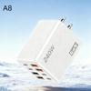 1Pcs 8 In 1 Fast Charging Phone Charger Power Adapter 240W Gan Usb C Charger Type C Eu/Us/Uk Plug Wall Charger For Phone