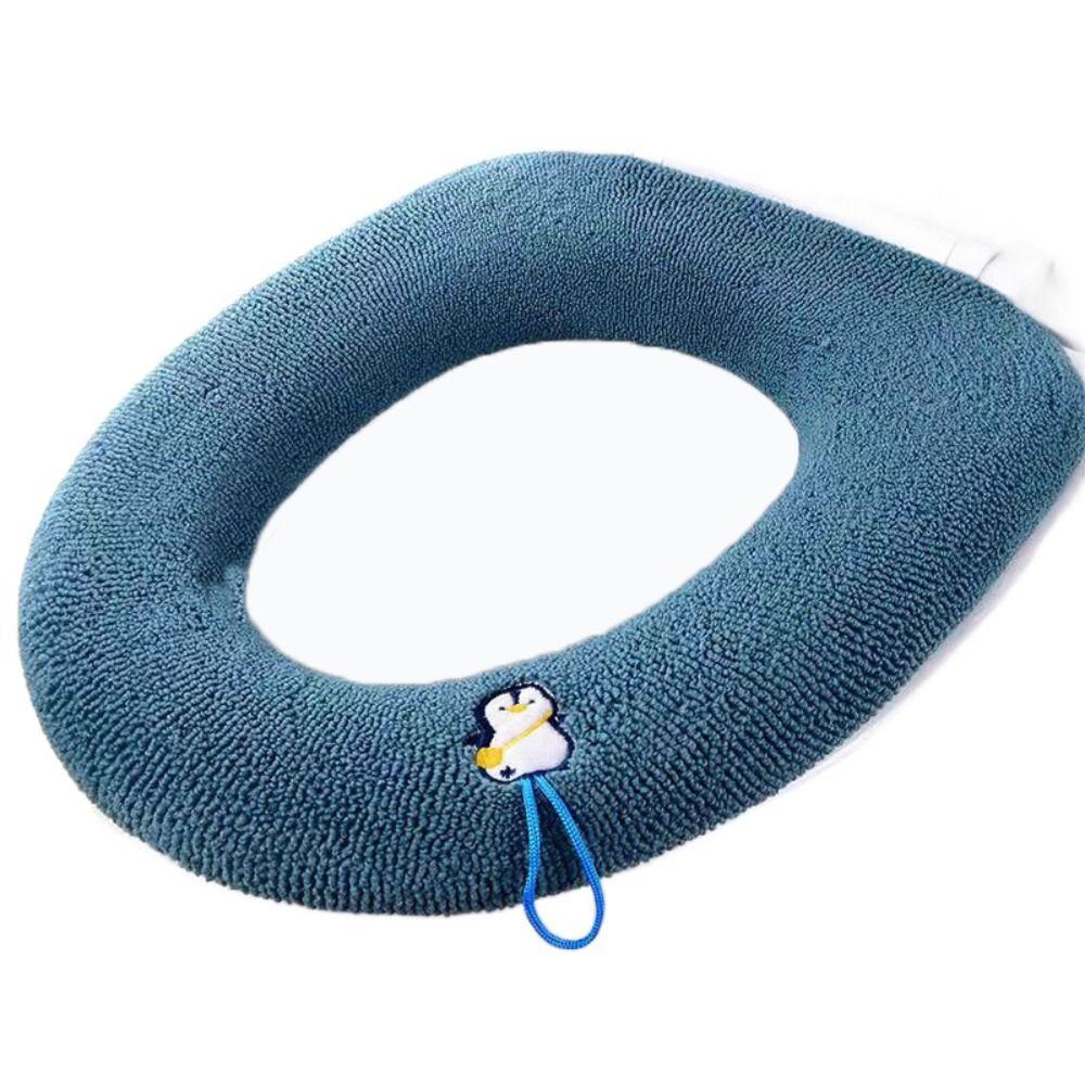 

Warm Knitted Toilet Seat Cushion Thicker Toilet Pad Washable Closestool Mat Winter