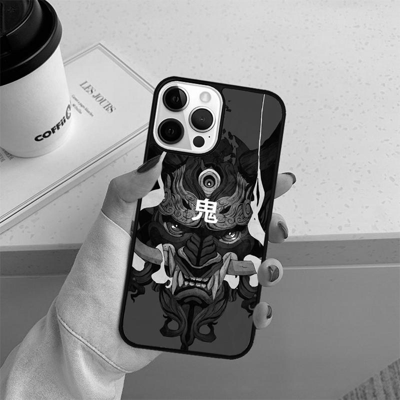 Hannya Demon Oni Phone Case For iPhone 17 Air 16 pro max 15 14 plus 12 13 Shell Cover coque