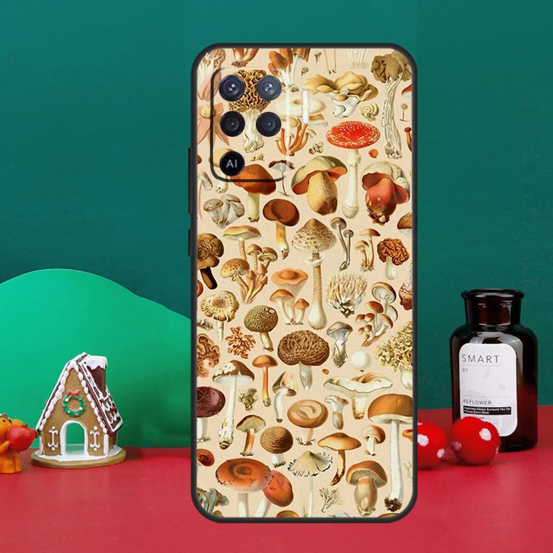 Mushroom Forest Case For Oppo A16 A76 A96 A17 A60 A40 A80 A98 A58 A78 A18 A38 A57 A74 A54 A94 A15 A5 A6 Pro