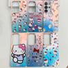 The new cartoon KT cat is suitable for Apple 16E mobile phone case iPhone15promax electroplating laser Samsung S25u.