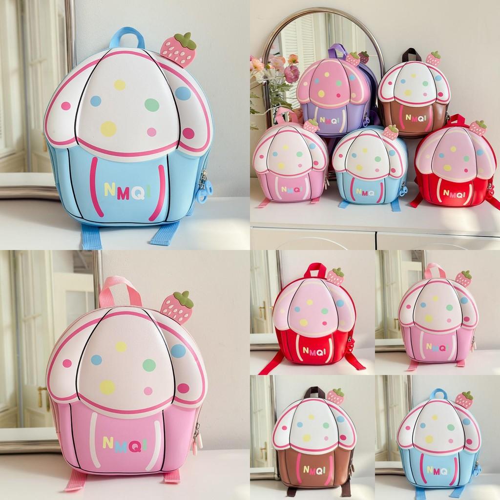 Delightful Children Backpack Versatile Cartoon-themed Dual Shoulder Bag Soft Oxford Cloth Design