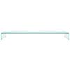 VidaXL Meuble TV/ de moniteur 120 x 30 x 13 cm Verre Transparent