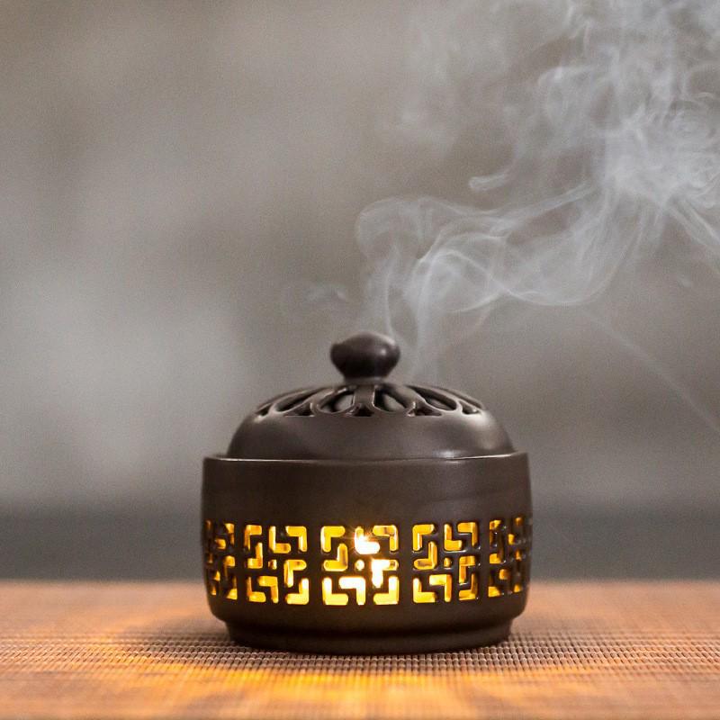Ceramic Cloisonné Indoor Night Light Incense Burner - Creative Home Incense Ceremony.