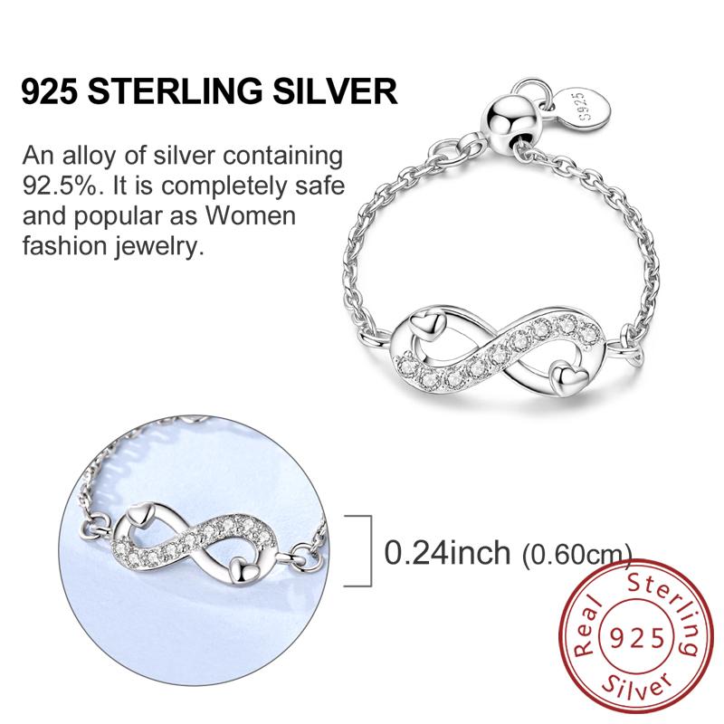 925 Silver Rings for Women Gold Shining Retro Heart Bow Star Ring Size 6 7 8 9 Wedding Anniversary Fashion Fine Jewelry