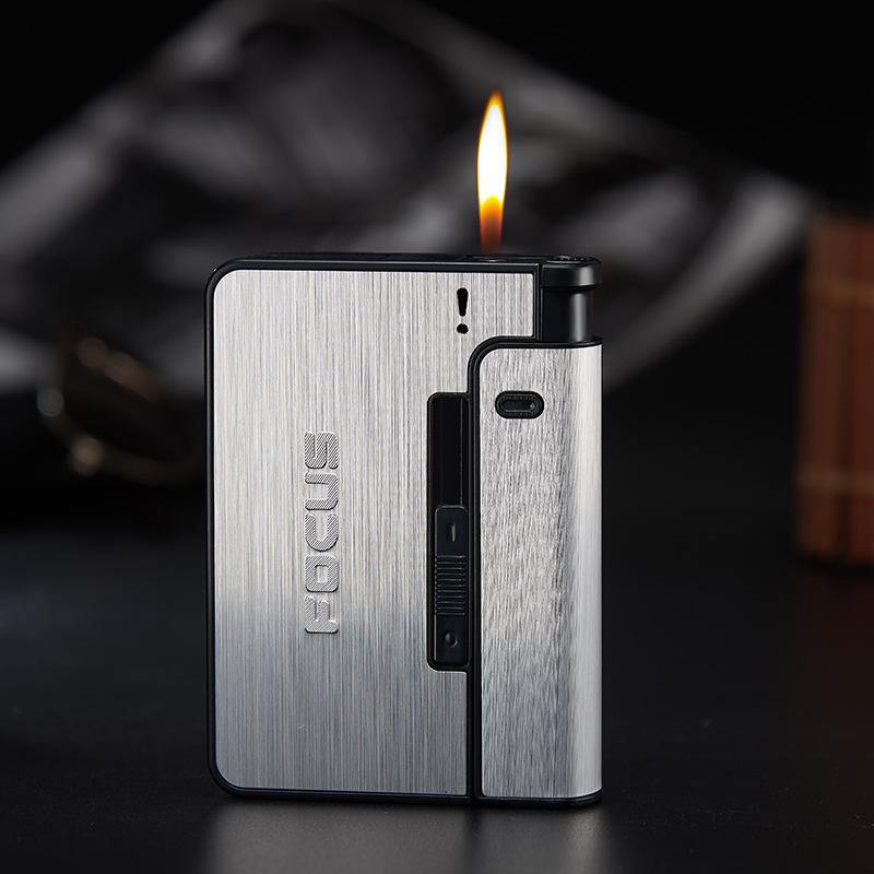 Focus YH001 Portable Cigarette Case with Replaceable Lighter - Creative, Separable Design