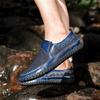 Men's Breathable Mesh Sandals: Size 50, Comfortable Soft Sole, Slip-on Leather Dad Shoes