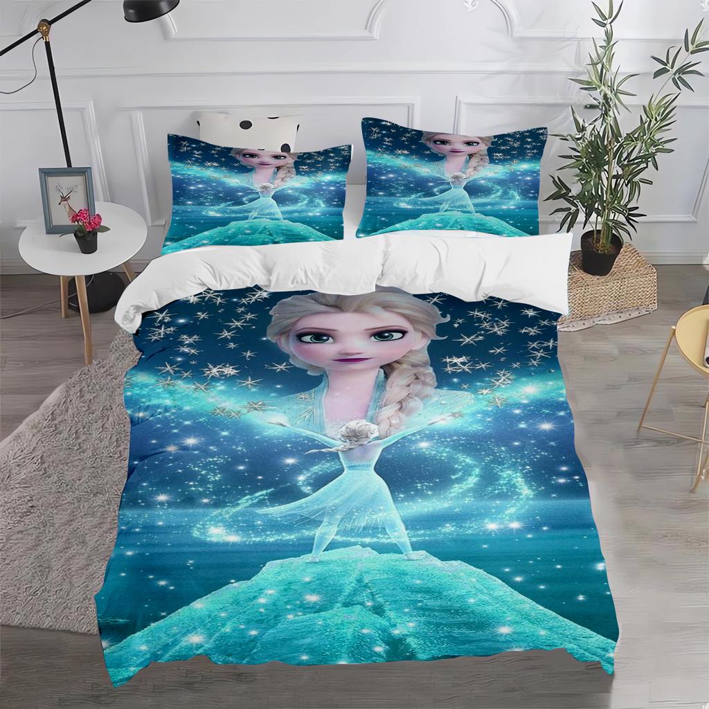 Frozen Cartoon Quilt Cover Cute Printed Comforter 100% Polyester Bedding Anime Duvet Twin Size Children Gift Various Sizes