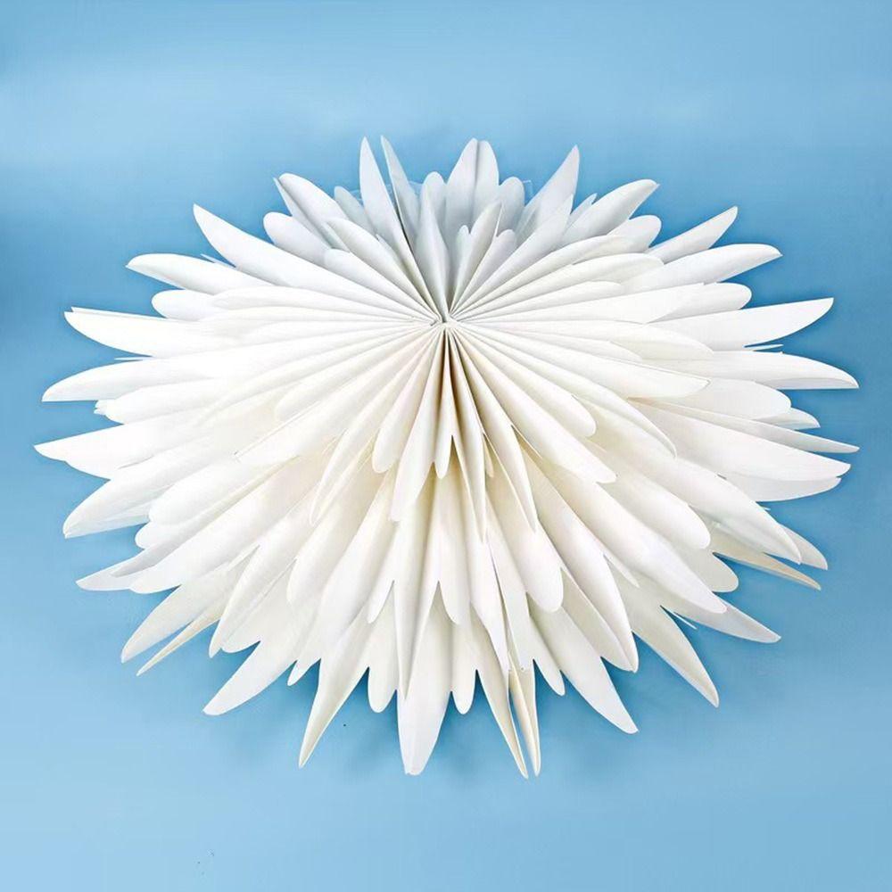 Paper 3D Paper Snowflake Sparkling Lights Ceiling Ornament Birthday Party Decorations