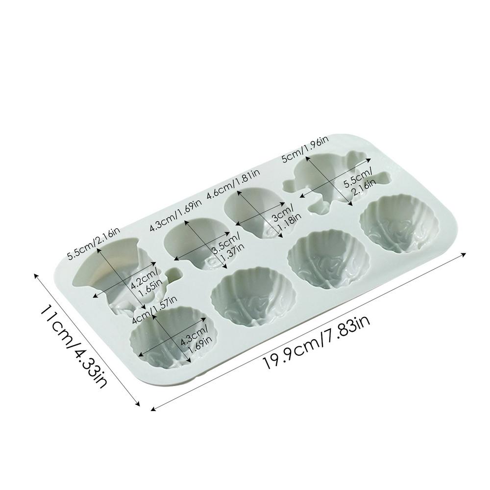 

Silicone Molds For Baking 8 Grids Silicone Candy Molds In Skull Design Halloween Molds Multifunctional Craft Supplies For