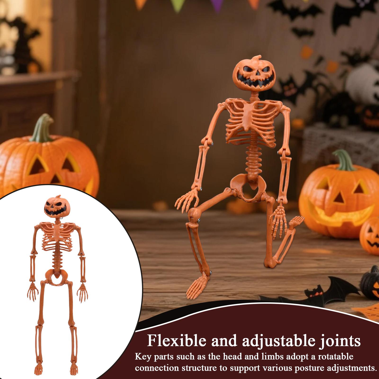 

Skeleton Halloween Decoration Halloween Full Body Skeleton Sculpture 2.95Ft Posable Joints Realistic Human Bones For Indoor CHINA