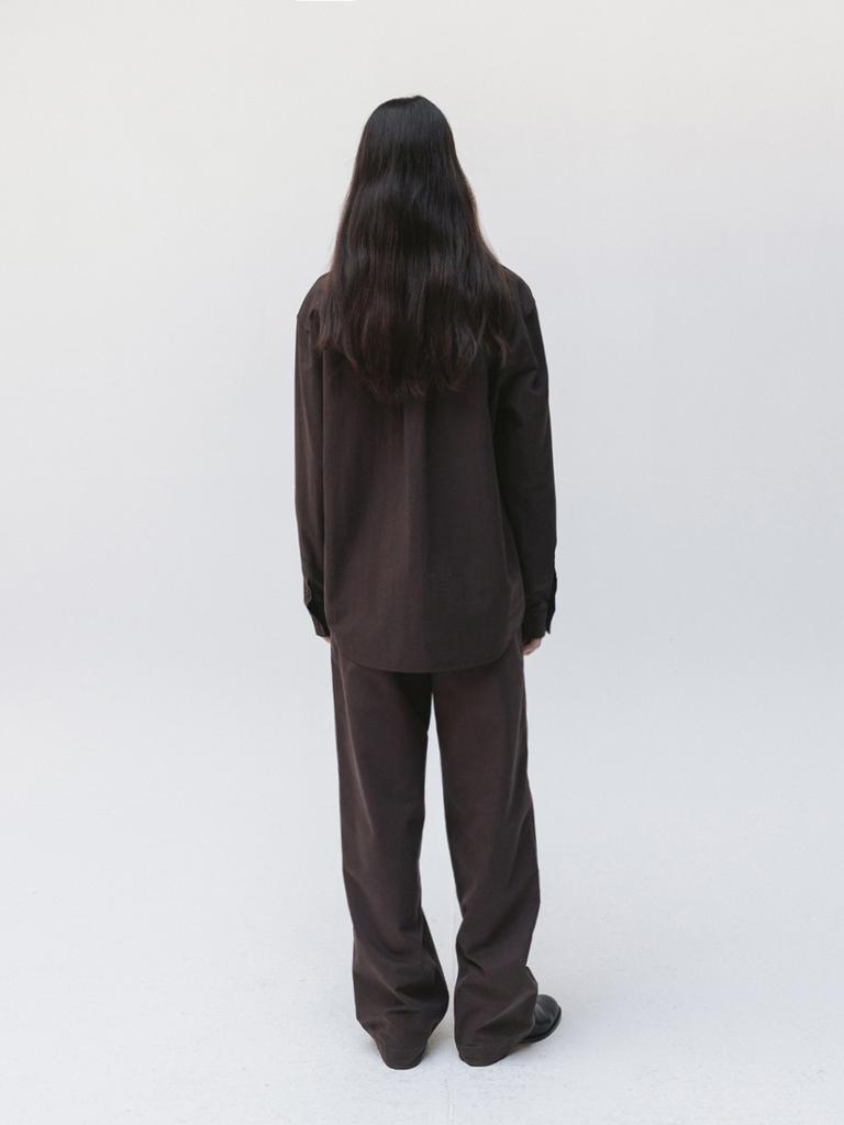 Moia Washed Plain Shirt (French Roast)