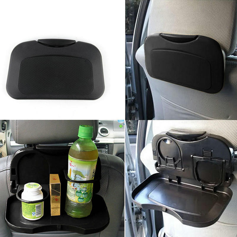 Folding Auto Car Back Seat Table Drink Food Cup Tray Holder Stand Desk