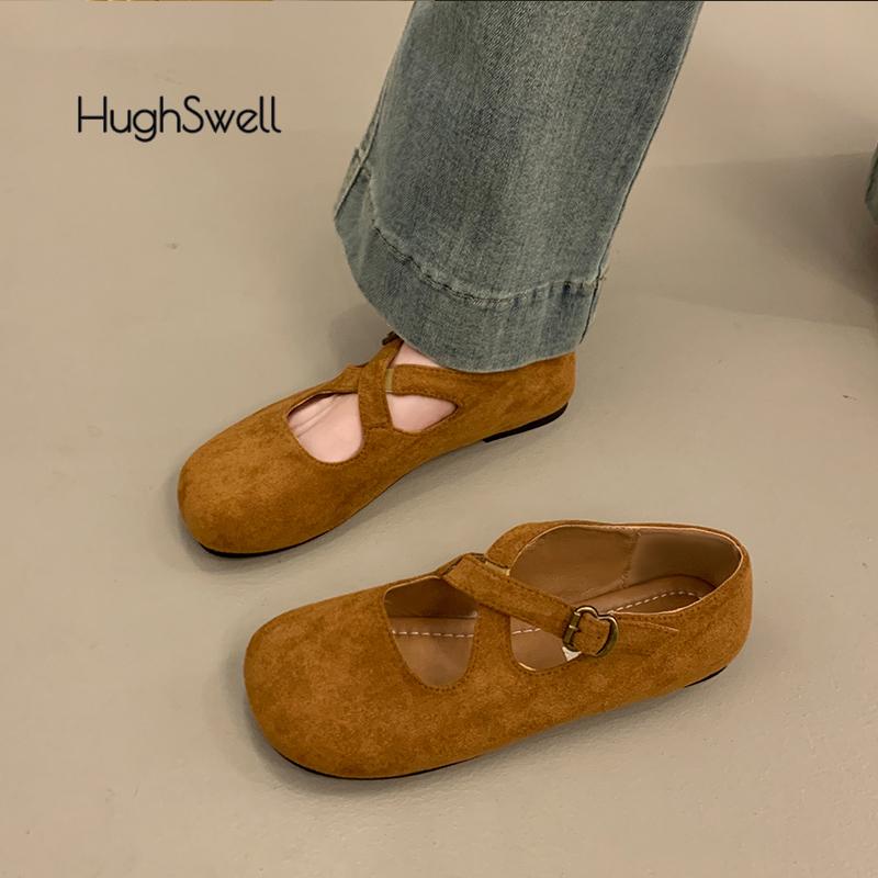 Fashion Brand Design Leopard Print Ballet Flat Woman Cross Buckle Strap Mary Jane Shoes Ladies Autumn Casual Faux Suede Shallow Loafers