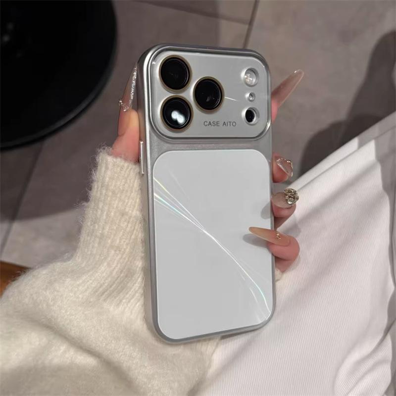 

iPhone 17 Pro Case with Aurora CD Pattern; Includes 15 Pro Lens Protector; Compatible with Large Window (Apple 16 Pro) 17