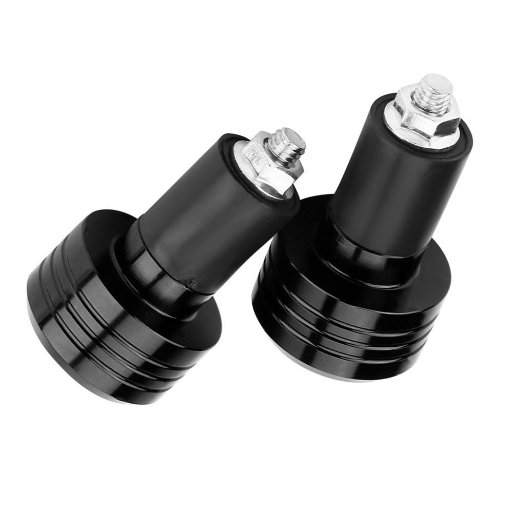 2pcs Black Motorcycle Handlebar Ends Aluminum Material Handlebar Grip End Caps For Motorcycle
