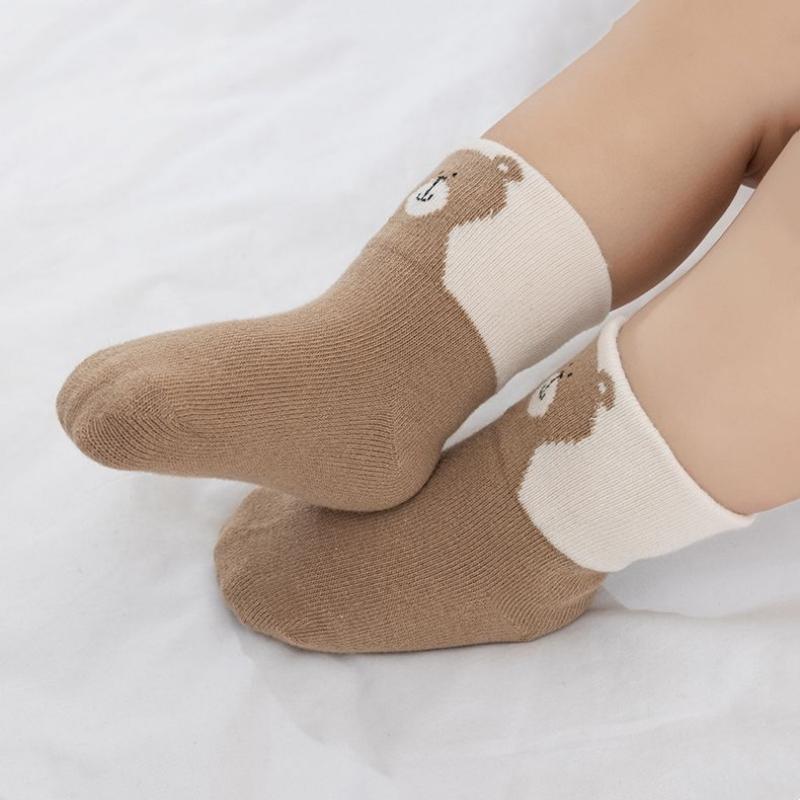 Baby Middle Tube Socks  Infant Cotton Cute Cartoon Baby Socks for Girls Boys Newborns Without Bones Loose Socks Spring Autumn