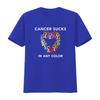Mens Cancer Sucks Awareness T Shirt with Multicolor Ribbon Design for Breast Prostate Lung Skin Colon Causes vintage Washed