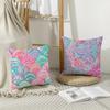 Fashion L-Lilly Pulitzer Cushion Cover Breathable Linen Pillowcase Summer Odorless Eco-Friendly Invisible Zipper Washable