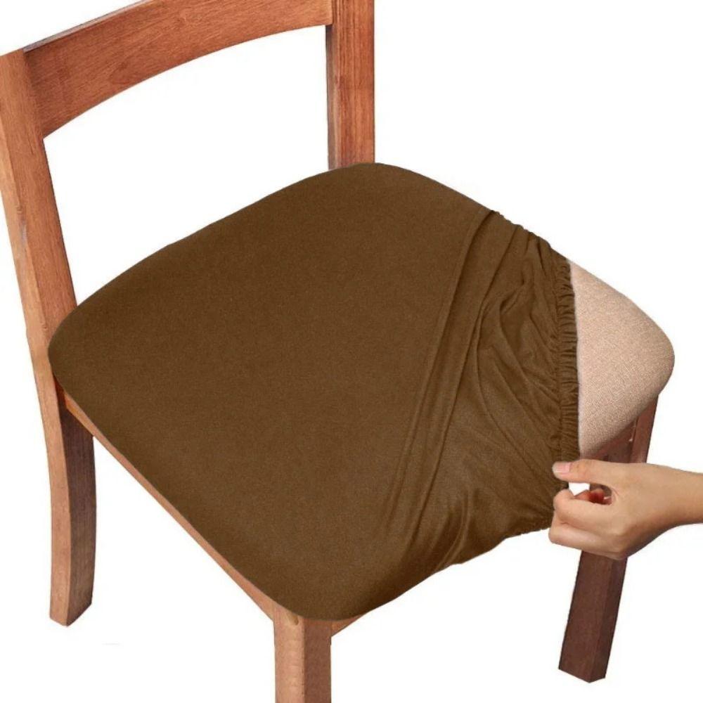 4Pcs Removable Stretch Chair Seat Cover Universal Dirt-resistant Chair Slipcover  Kitchen