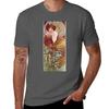 Emerald Alphonse Mucha 1900 Tshirt Soft Stretch Short Sleeve Top