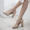 Girls' Shoes New Women Mary Janes Pumps T-Strap Women 8cm Spike Heels Shoes Bowtie Lolita Shoes Buckle Strap Wedding Bridal Shoe