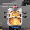 MAXCOOK MCZ996 32cm Stainless Steel 2-Layer Steamer Pot