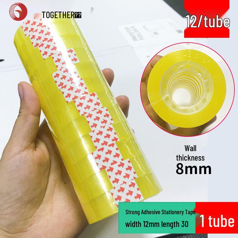 Small Transparent Tape for Office & Art, 0.8/1.8cm, Ideal for Students & Crafts.