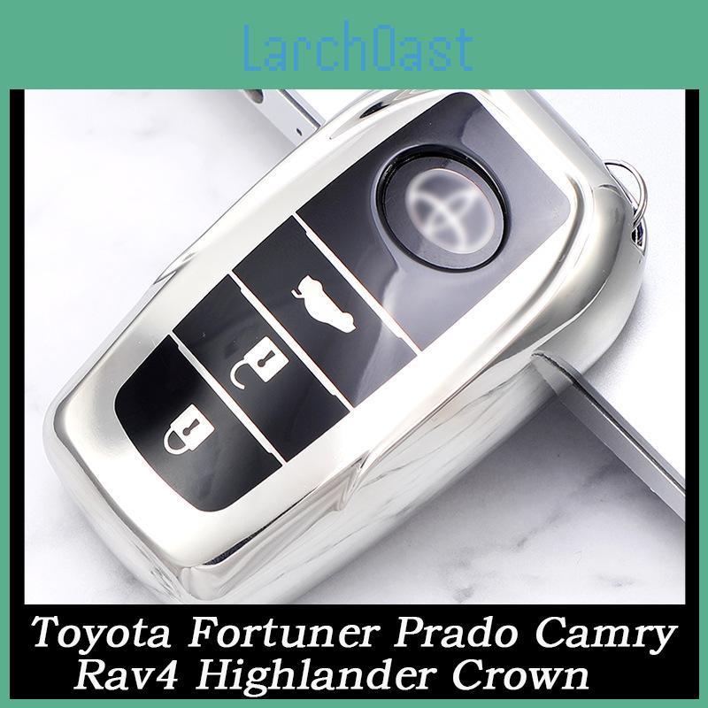 Key Case For New Car Toyota Fortuner Prado Camry Rav4 Highlander Crown 234 Button Key Cover Holder Shell Fob Protector Accessories