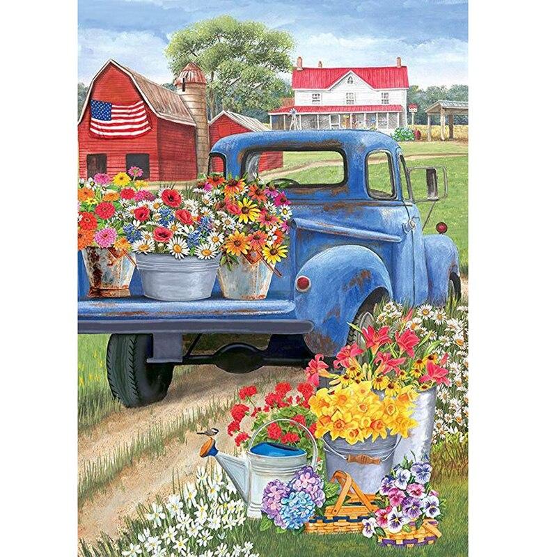 5D DIY Diamond Painting Landscape Full Round Drill Flower Scenery Daimond Embroidery Rhinestone Cross Stitch Home Decor