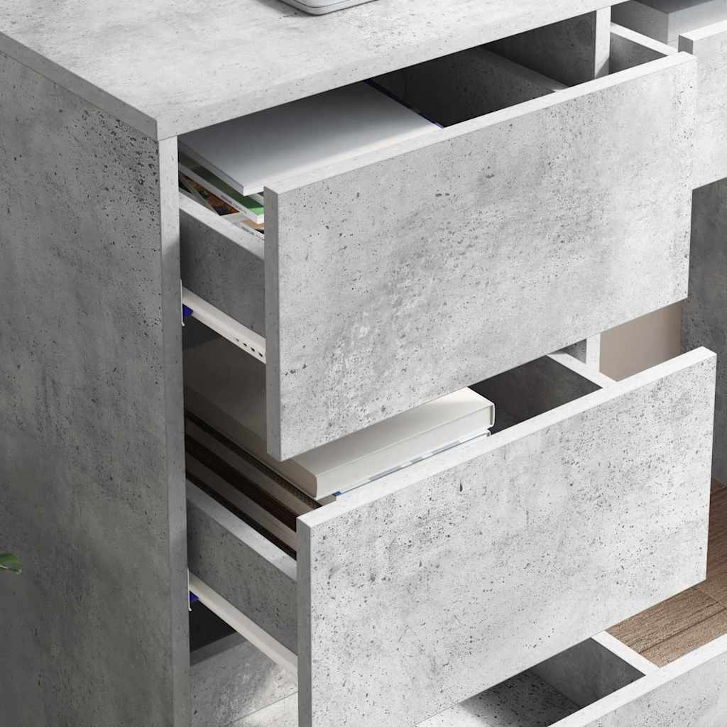 Concrete Grey Desk 90 x 37.5 x 75 cm Engineered Wood