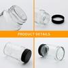 6Pcs 2oz Glass Shot Bottles with Caps - Mini Transparent Travel Bottles for Ginger Beer, Health Tonics, Juice, Samples & Whiskey
