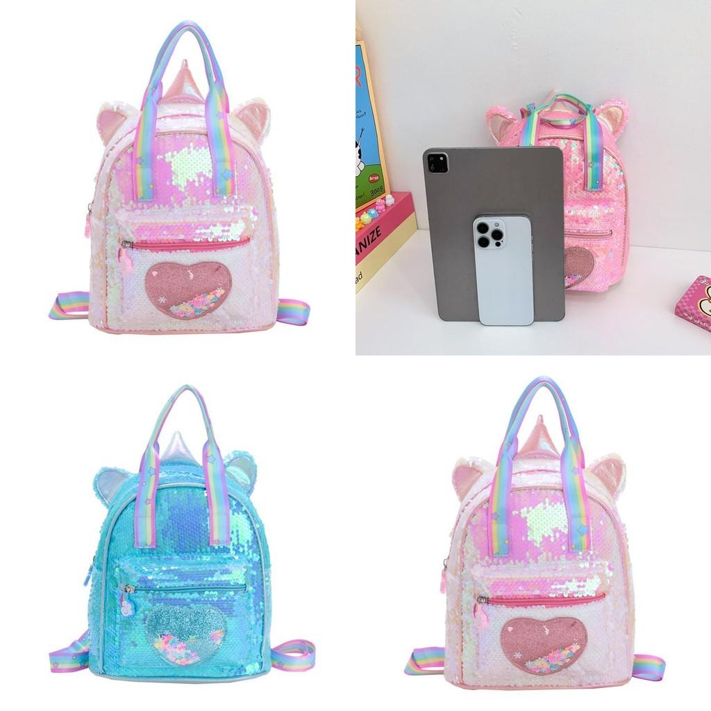 Einhorn Kinderrucksack mit Pailletten und weichem Material für Kleinkind Schultasche