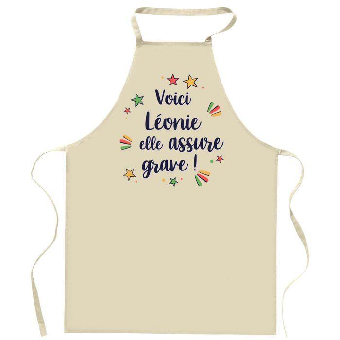 Tablier de cuisine - Léonie - Impression bretonne - Coton robuste - Liens ajustables