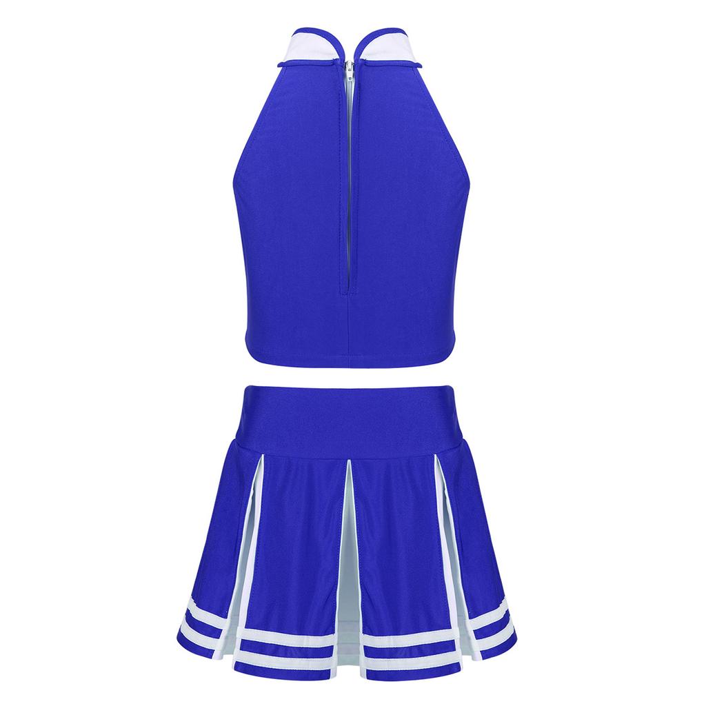 Kinder Mädchen Cheer Leader Kostüm Schuluniform Cheerleading Outfit Karneval Party Cosplay Kostüm