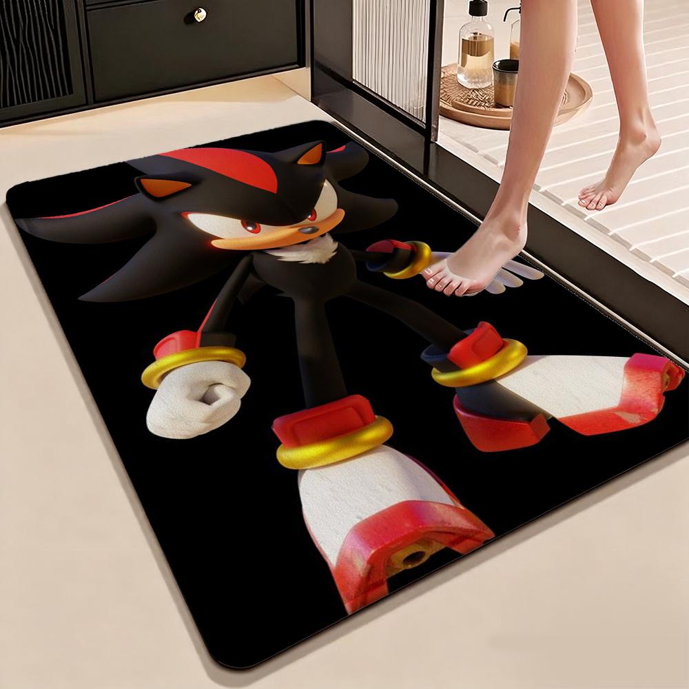 Sonic Hedgehog Carpet Bath Mat Fluffy Rug Soft Foot Mat Under Desk Mat Living Room Rug Pet Friendly