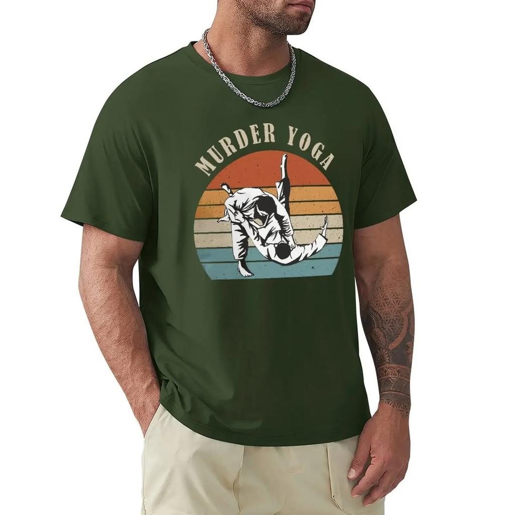 Murder Yoga Vintage Jiu Jitsu T Shirt Martial Arts Brazilian Cotton Clothing Humor Short Sleeve Tees Arrival T-Shirts