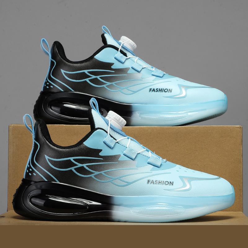 Autumn and Winter New Men's Shoes Casual Teen Rotating Button Running Shoes Sports Shoes Men's Trendy Shoes