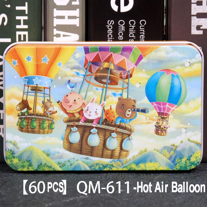 60pcs Wooden Jigsaw Puzzles 3D Cartoon Mermaid/Snow White/Cinderella/Princess/Helicopter/Hot Air Balloon Puzzles for Baby  Kids