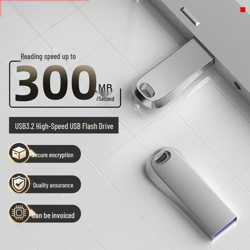 Huasoncheng 4GB Encrypted Metal USB 3.2 Flash Drive