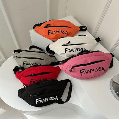 Personalized Printed Letters On The New Casual Trend Sports Contrasting Colors Shoulder Crossbody Backpack Chest Bag Fanny Pack