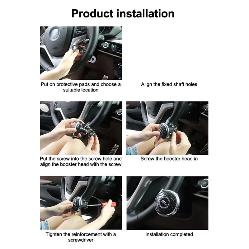 Car Steering Wheel Booster Ball Turning Spinner Knob Bearing Power Handle Rotating Universal Auto Accessories Labor Saving Kit