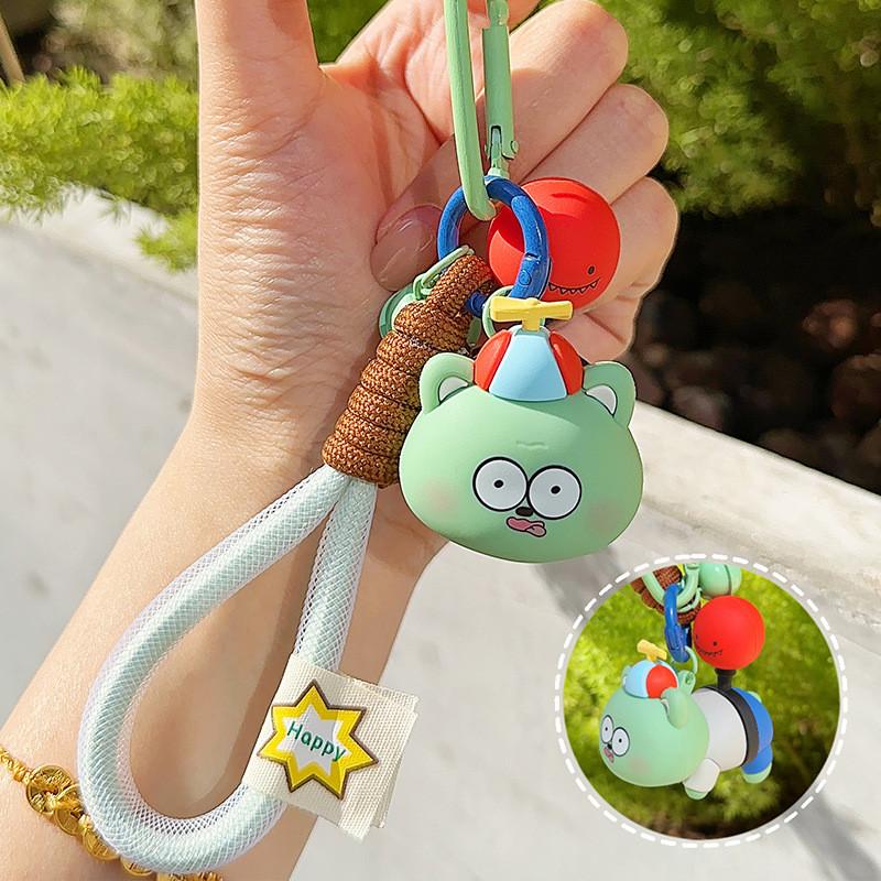 Zombies Vs Plants Dog Flag Balloon Roadblock Funny Cartoon Keychain Pendant