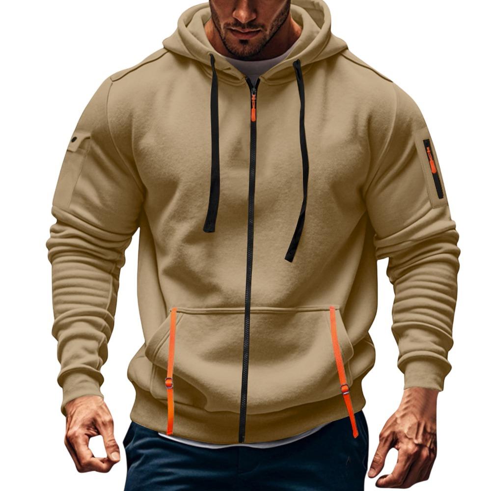 Men's Sportswear Y2K Trend Innovation Men's Hooded Sweatshirt New Multi-pocket Cardigan Fleece Sweatshirt Jacket